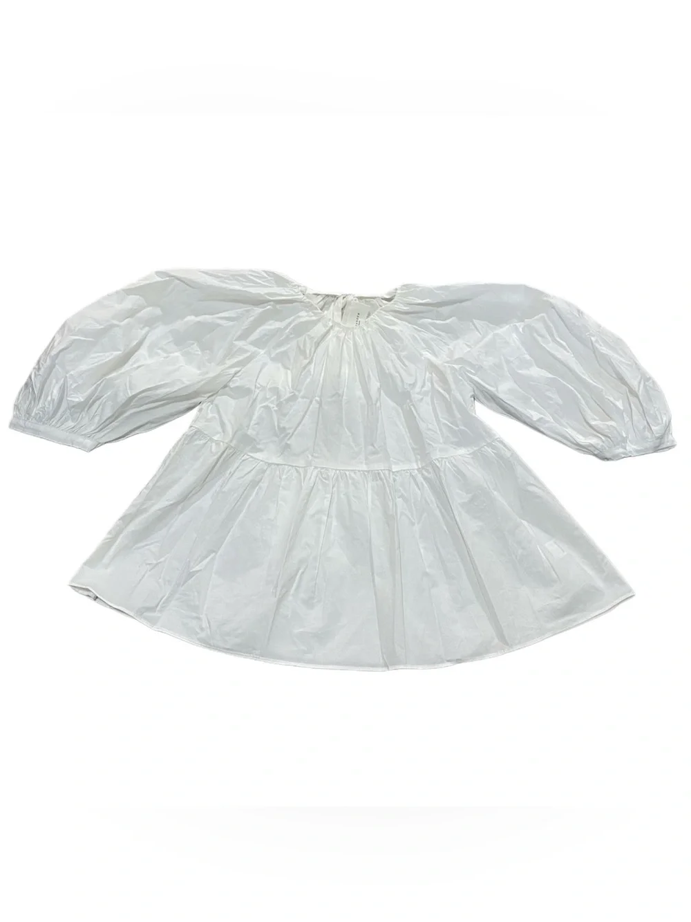 Tuckernuck Pomander Place Sutton Puff Sleeve Bow Back Blouse White S